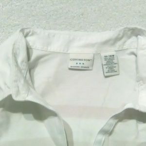 Ladies Pink/White Stripe Covington Blouse Size 16